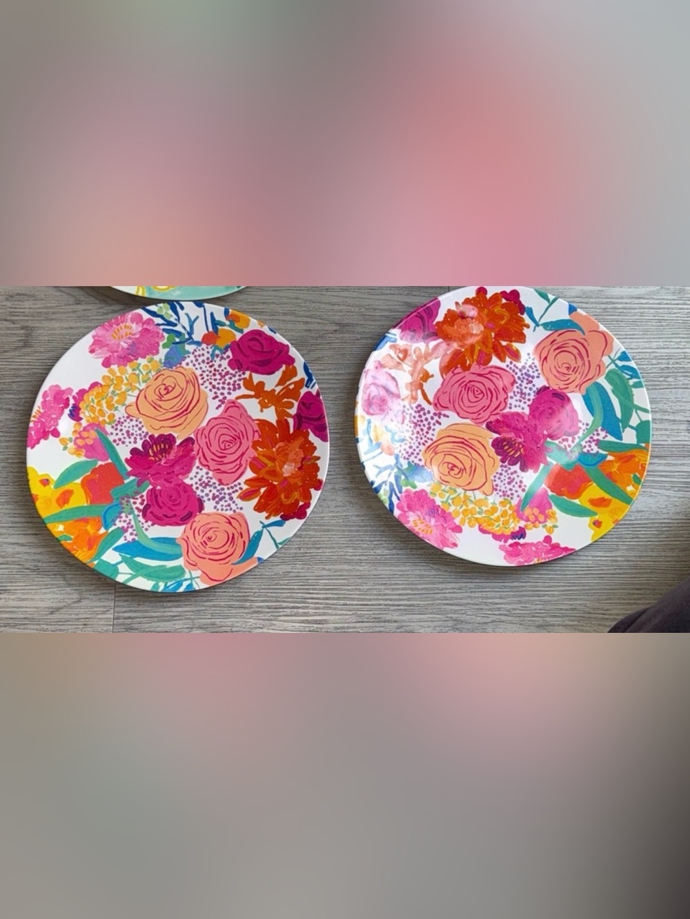 Bridgette Thornton by Anthropologie Floral Patterned Decorative Plates